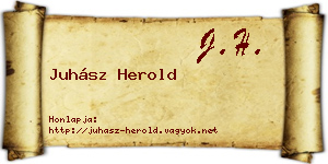 Juhász Herold névjegykártya